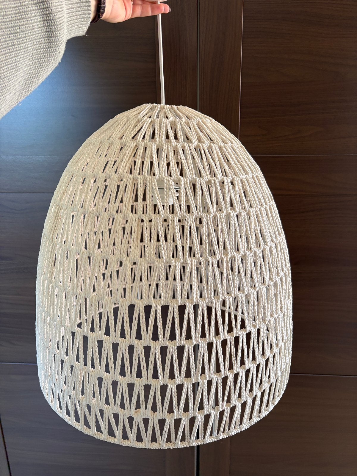 Macrame IKEA hanglamp, japandi, Huis en Inrichting, Ophalen, Zo goed als nieuw