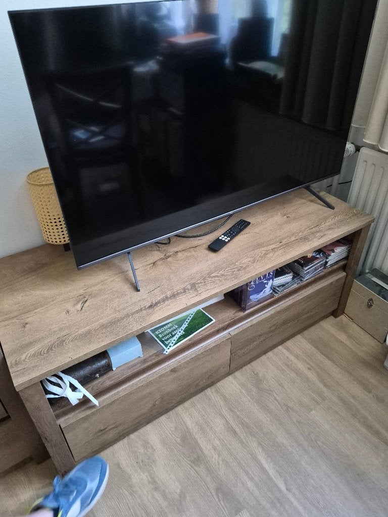 Modern TV-meubel Vedde met opbergruimte, Ophalen, Gebruikt, 100 tot 150 cm, Minder dan 100 cm