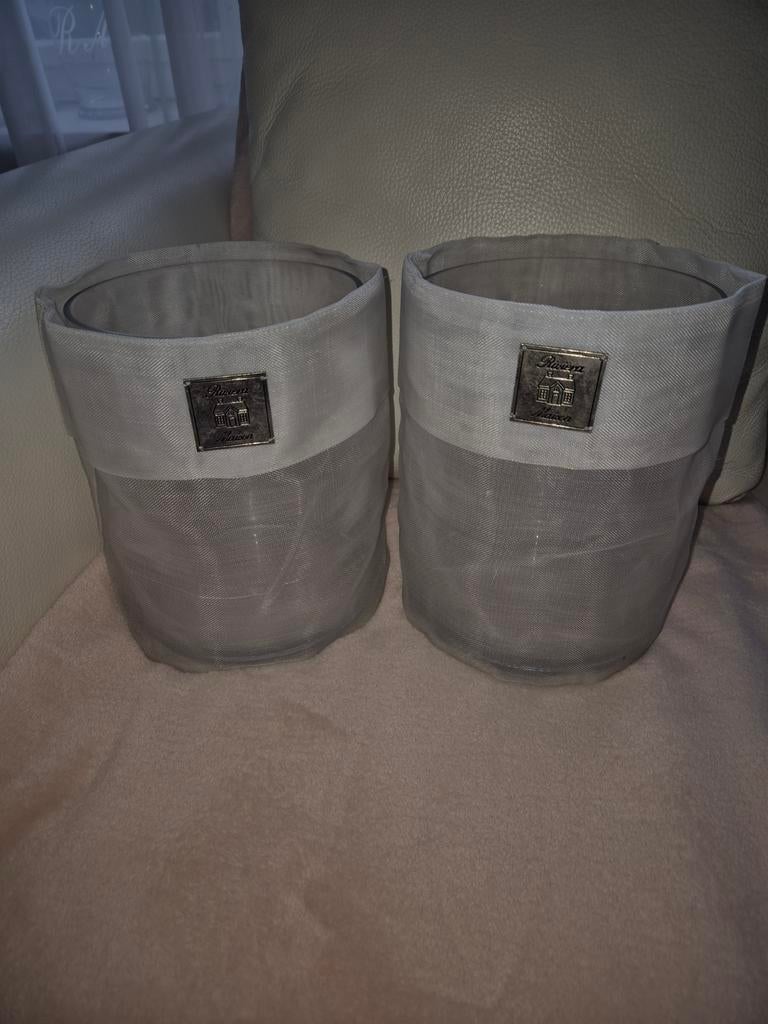Rivièra Maison waxinelichthouders/vazen (set van 2), Ophalen, Overige kleuren, Minder dan 50 cm, Glas