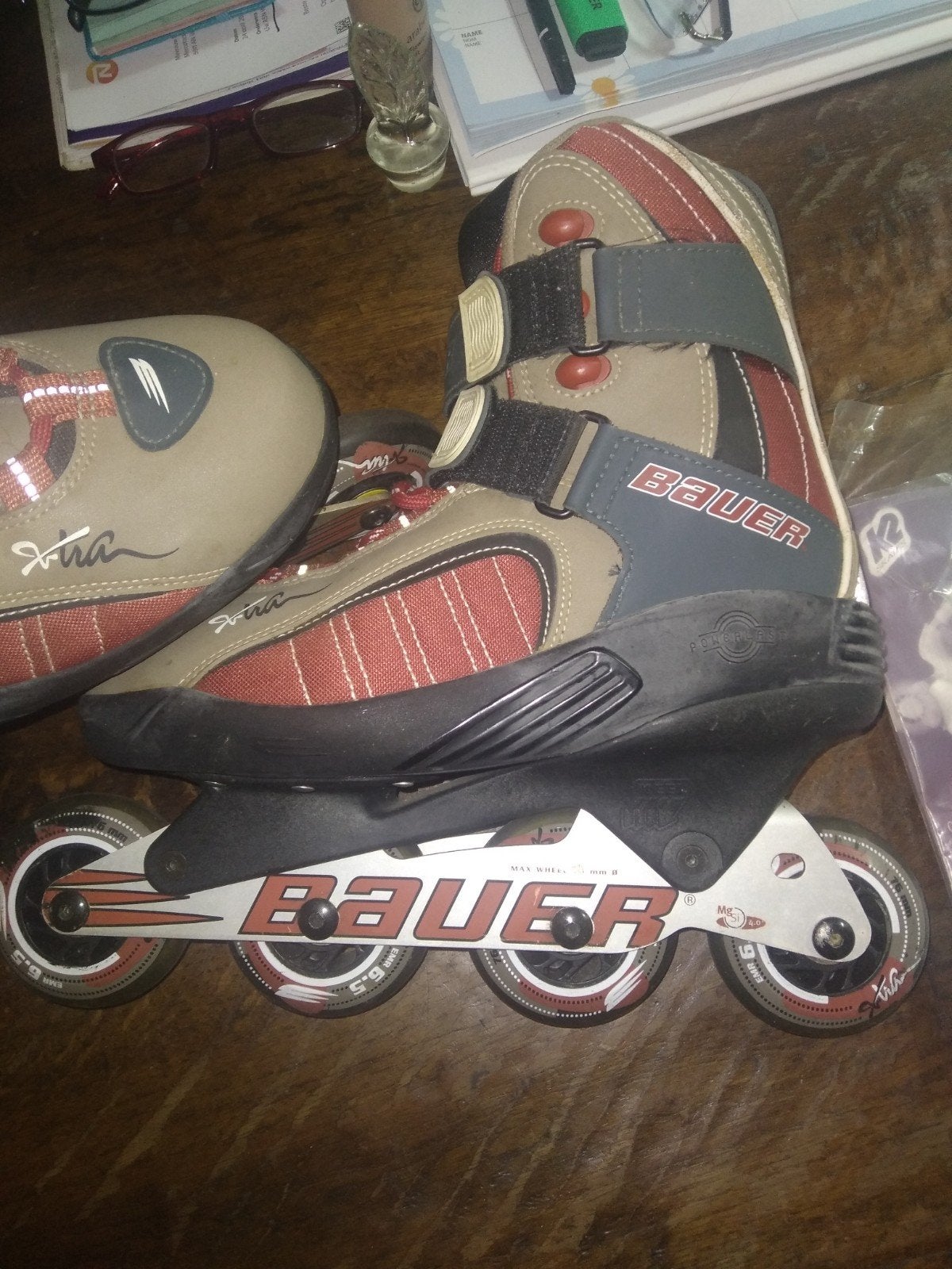 Bauer inline skates - Maat 6.5 (ongeveer 39-40), Sport en Fitness, Schaatsen, Ophalen of Verzenden, Gebruikt, Overige typen, Bauer