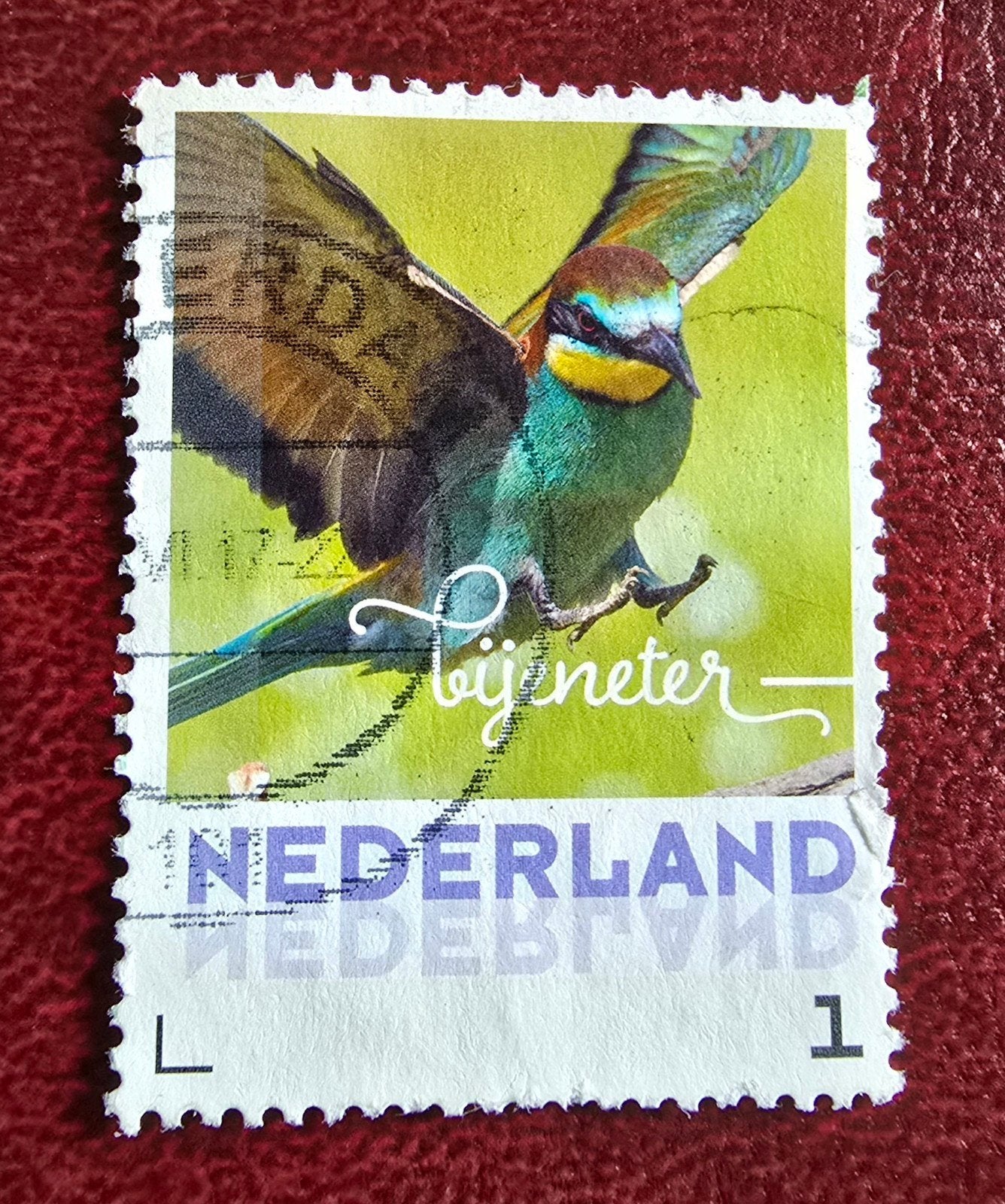 Kv339 persoonlijke  Postzegel Bijeneter L, Ophalen of Verzenden, Na 1940, Gestempeld