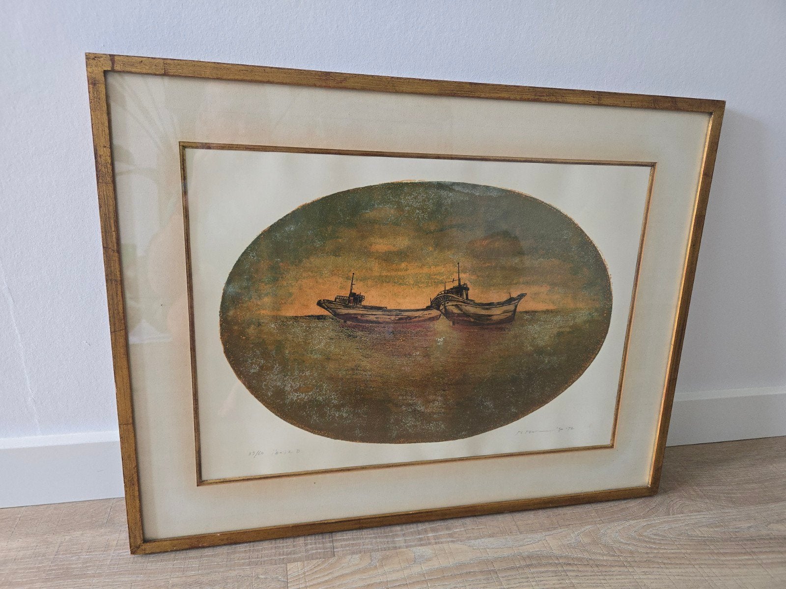 Zeldzame Japanse genummerde  gesigneerde lithografie, Antiek en Kunst, Ophalen of Verzenden, Overige onderwerpen, Lithografie