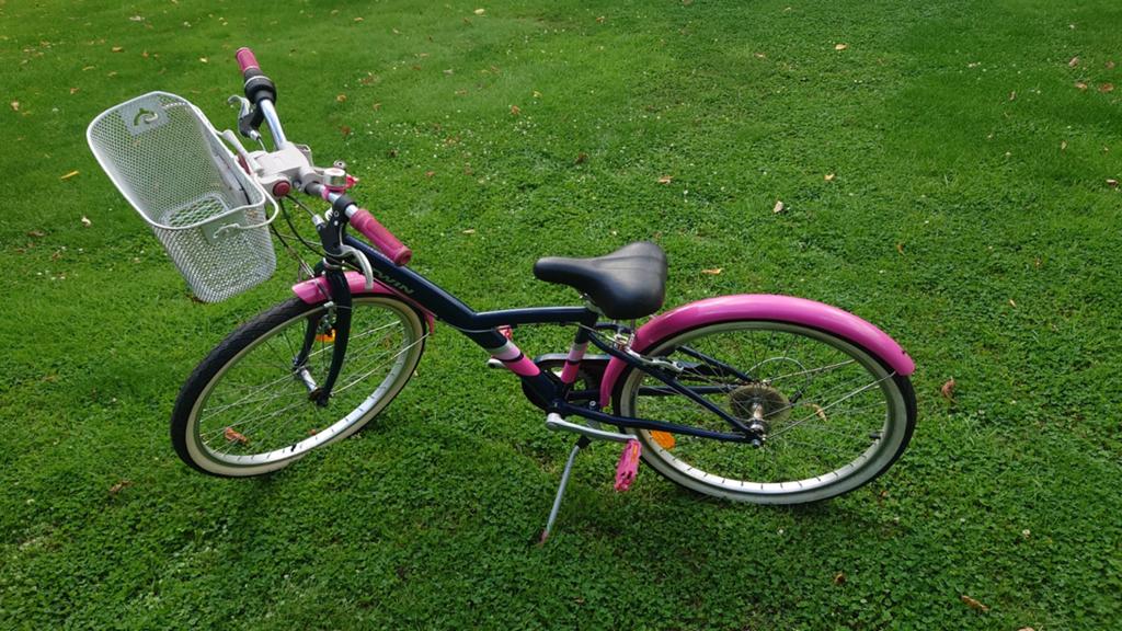 B'Twin kinderfiets 20 inch - Roze/Blauw, Ophalen of Verzenden, Gebruikt, 20 inch of meer