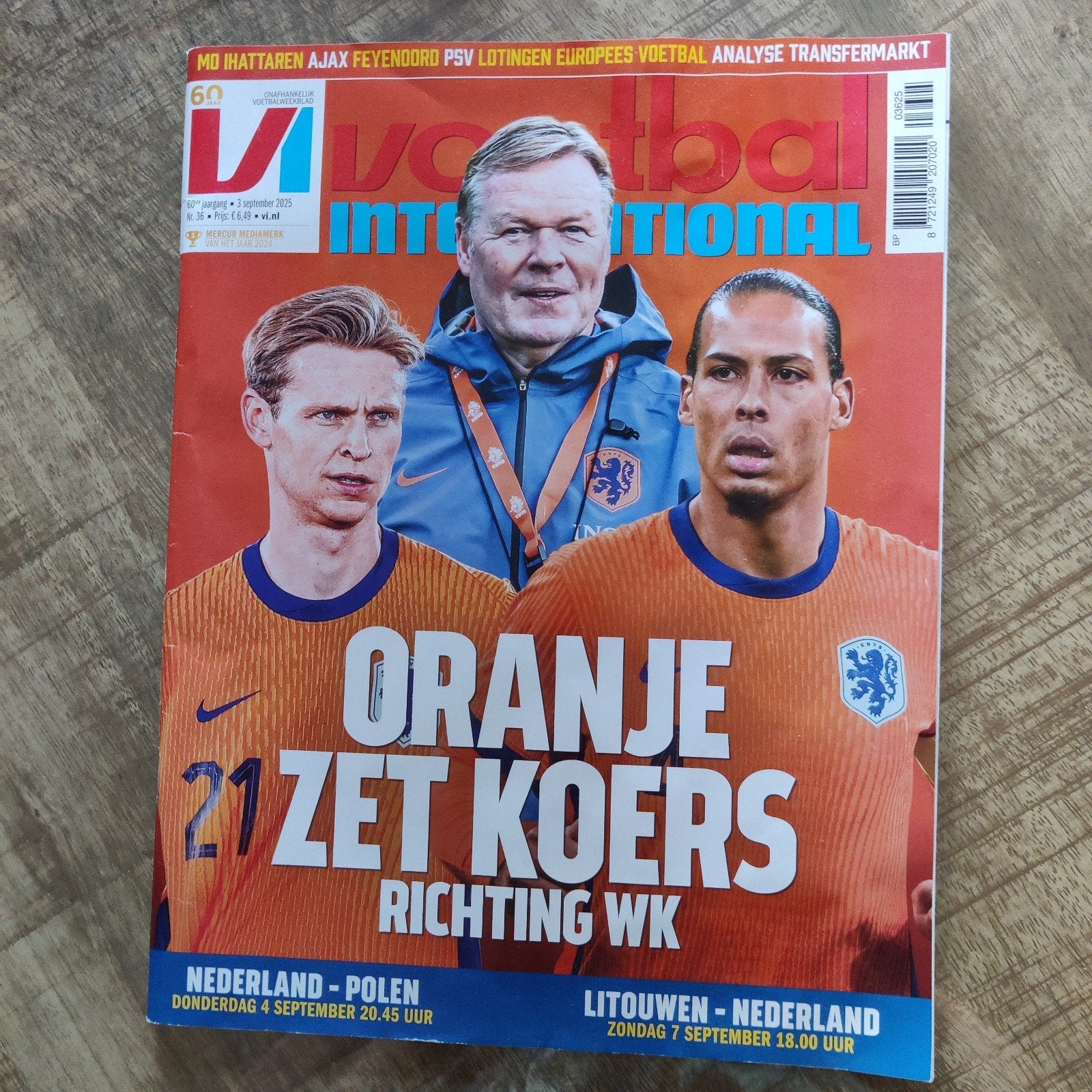 Voetbal International Nr 36/'25 Oranje zet koers richting WK, Ophalen of Verzenden, Gelezen, Sport en Vrije tijd