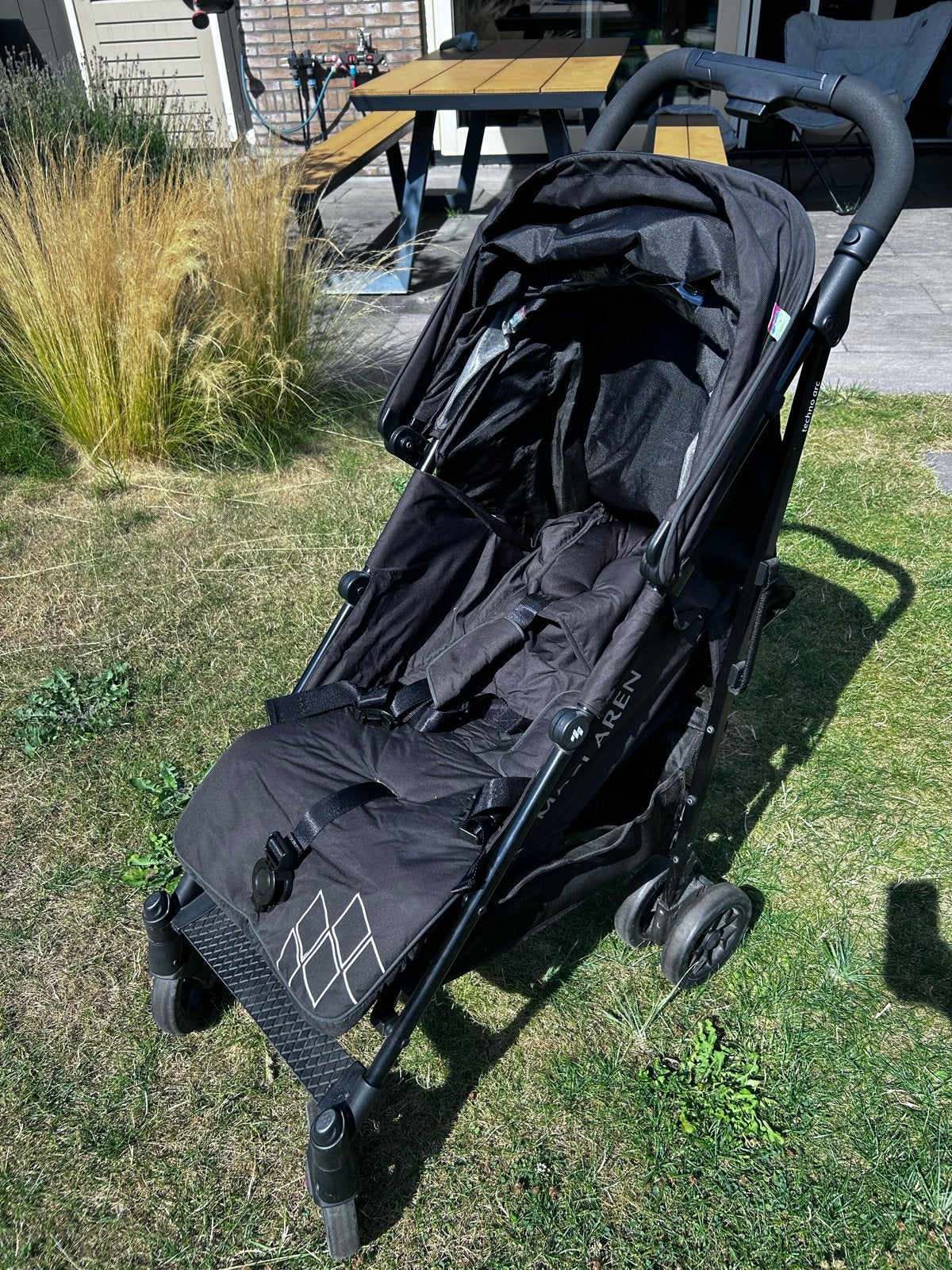 Maclaren Techno XT Buggy - Zwart, Ophalen, Gebruikt, Maclaren, Verstelbare rugleuning