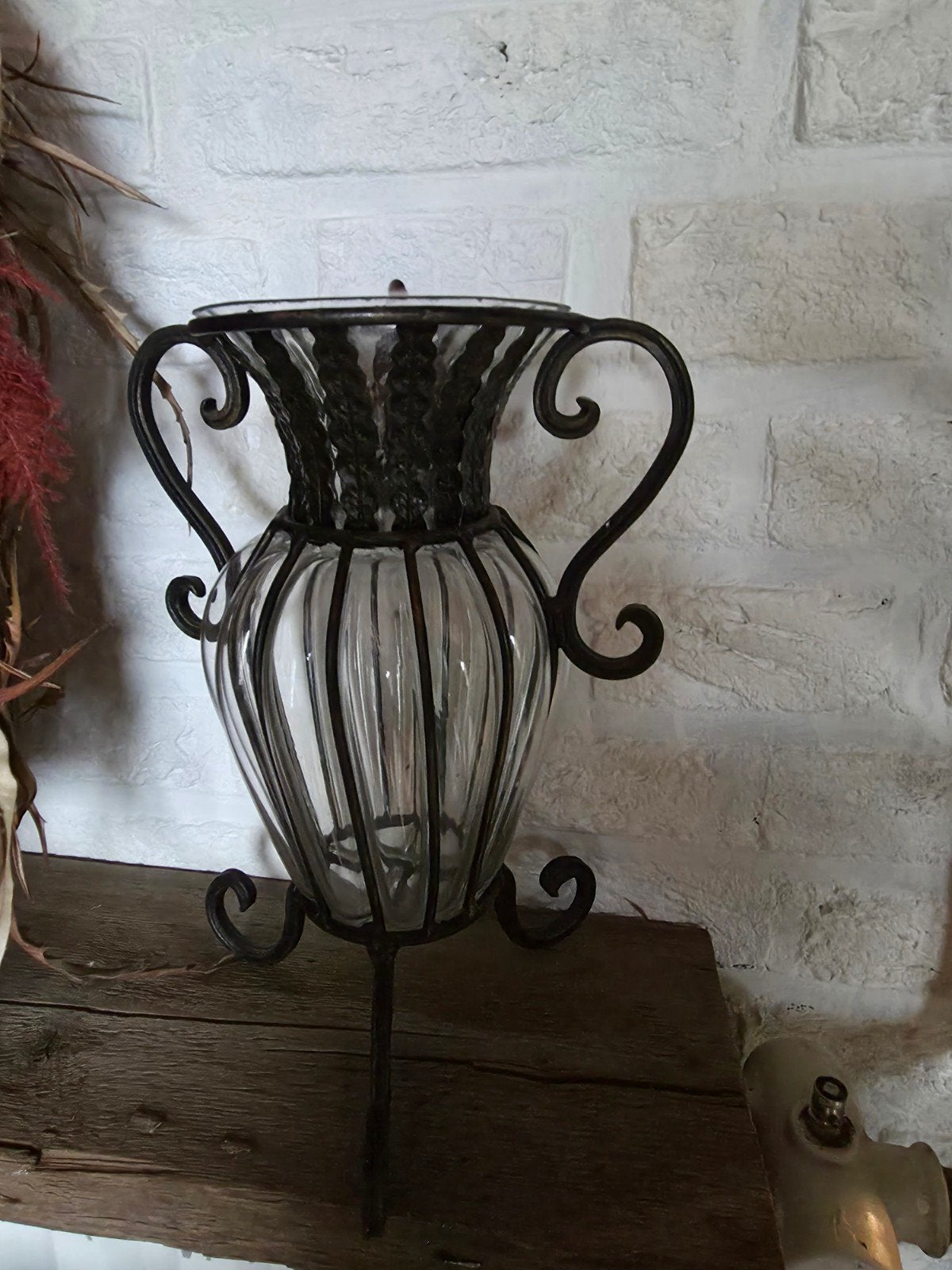 vintage handgeblazen glas vaas, Ophalen of Verzenden