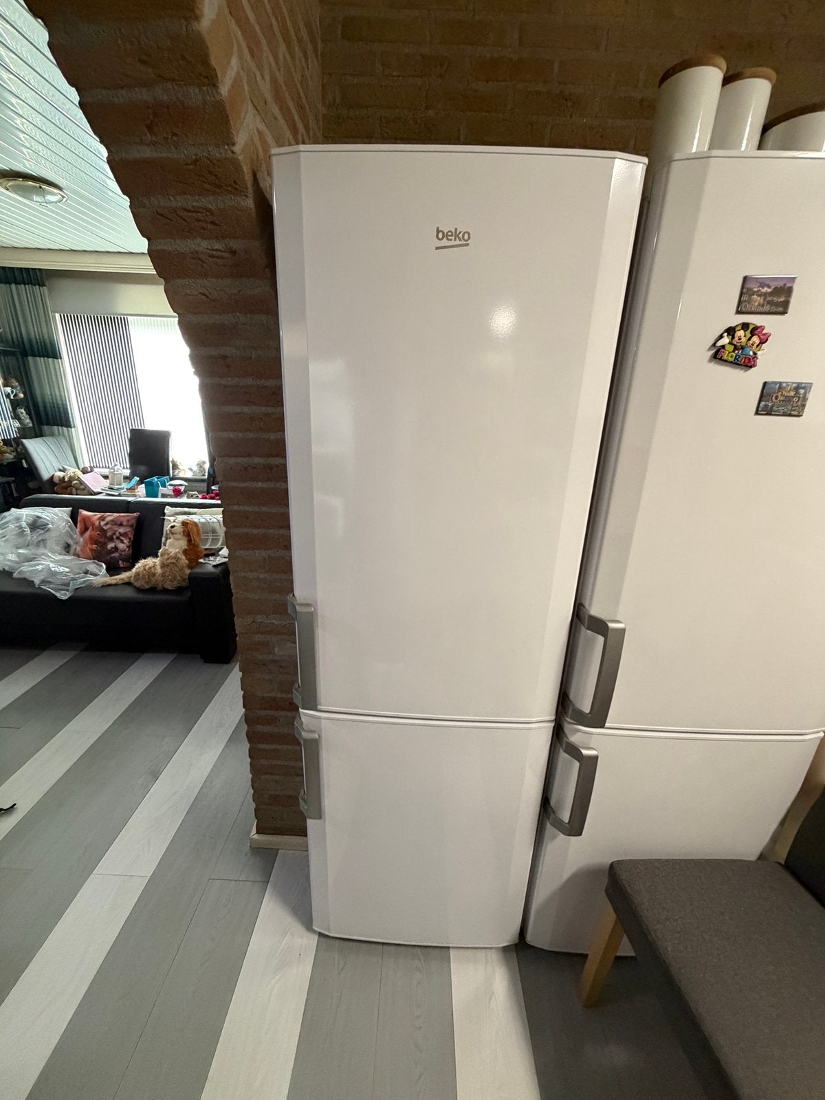 Beko koel/vries combinatie, Ophalen, Gebruikt, 200 liter of meer, 60 cm of meer