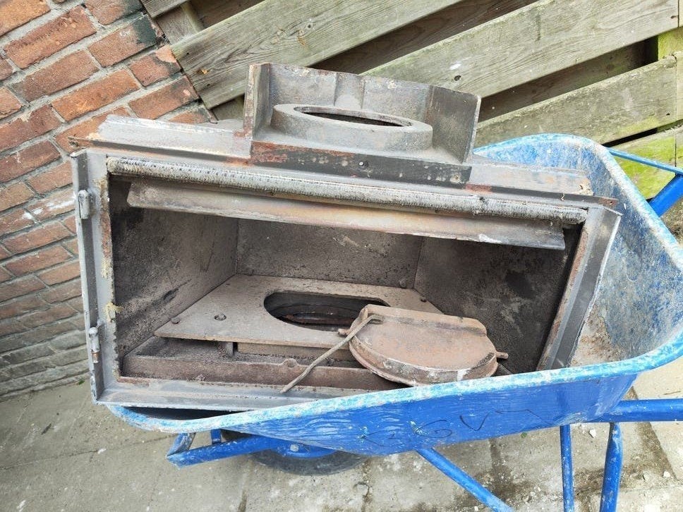 Loodzware openhaard voor de kilo's, Huis en Inrichting, Haarden, Ophalen, Gebruikt, Inbouwhaard, Houthaard