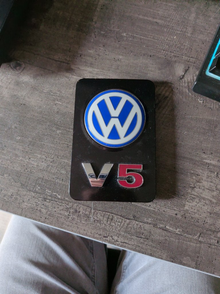 VW V5 badge motorkap Volkswagen logo, Ophalen of Verzenden