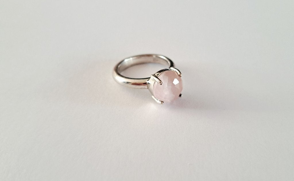 Ti Sento zilveren ring met roze steen maat 16,5/52, Ophalen of Verzenden, Met edelsteen, Dame, Zilver