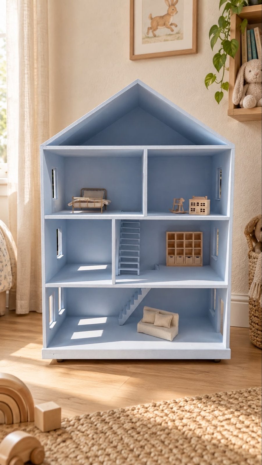 Het blauwe poppenhuis, Ophalen, Gebruikt, Poppenhuis