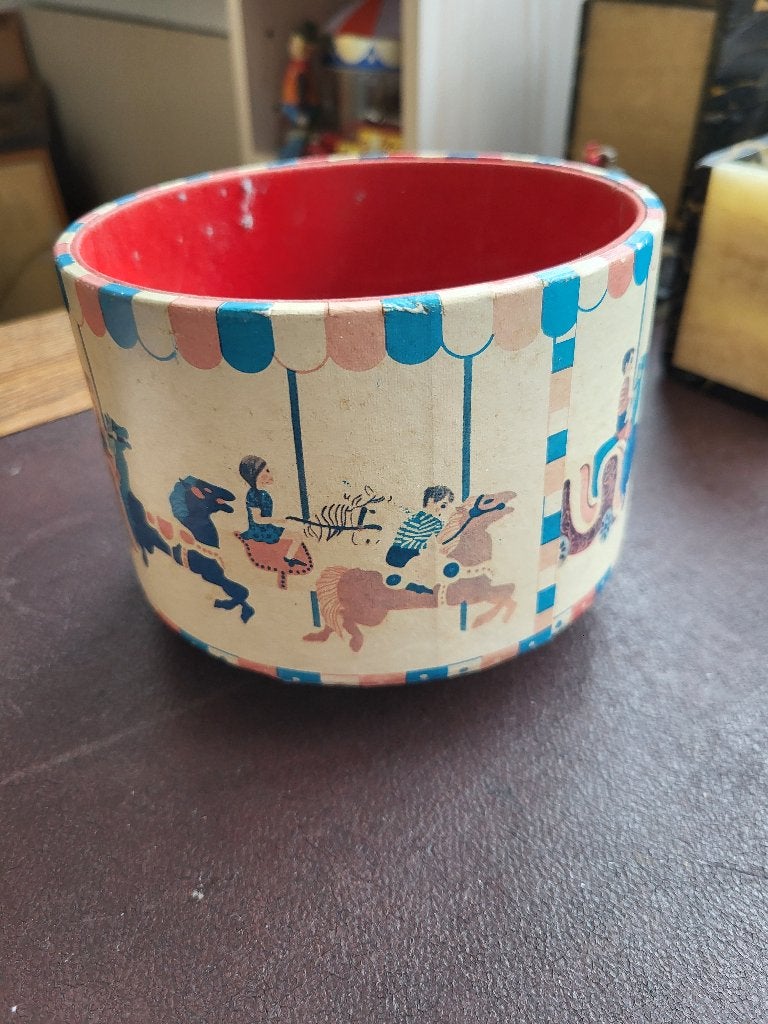Vintage Kermisdraaimolen Muziekdoos - Zwaar Karton, Verzamelen, Ophalen of Verzenden, Gebruikt, Overige typen