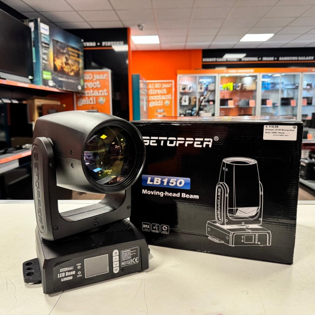 Betopper LB150 Moving Head Beam 150W | Nieuwstaat, Flex Ltd., Gebruikt, https://flex.com/contact-us, Nobelstraat 10, 5807 GA Oostrum LB, Limburg, Nederland