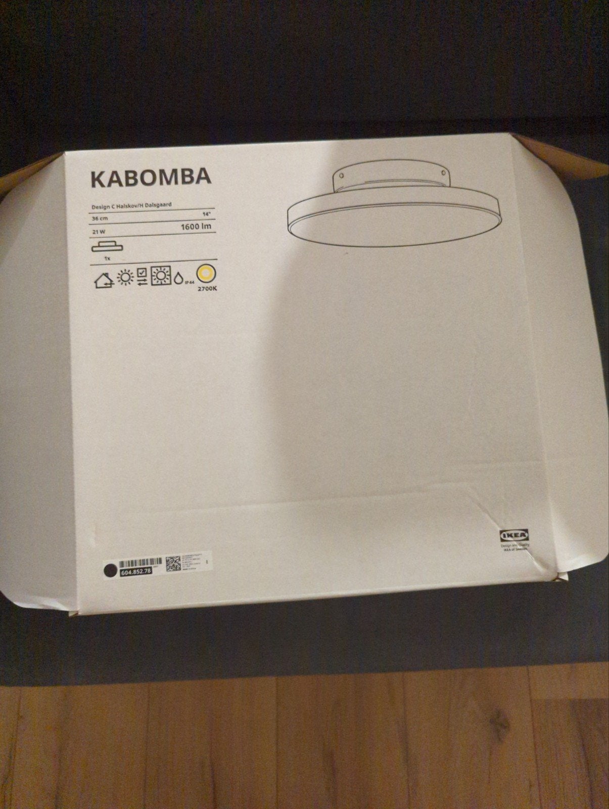 IKEA KABOMBA Plafondlamp - Nieuw in doos, Huis en Inrichting, Modern, Zwart, Nieuw, Ophalen of Verzenden