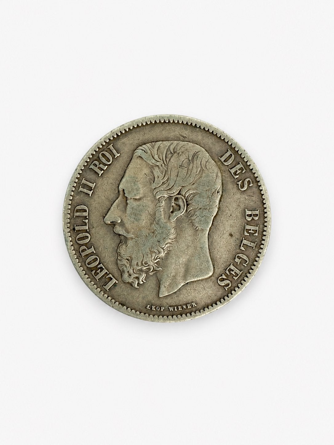belgische zilveren 5 frank munt 1869 – leopold ii, Postzegels en Munten, Zilver, Ophalen of Verzenden, Losse munt, Zilver