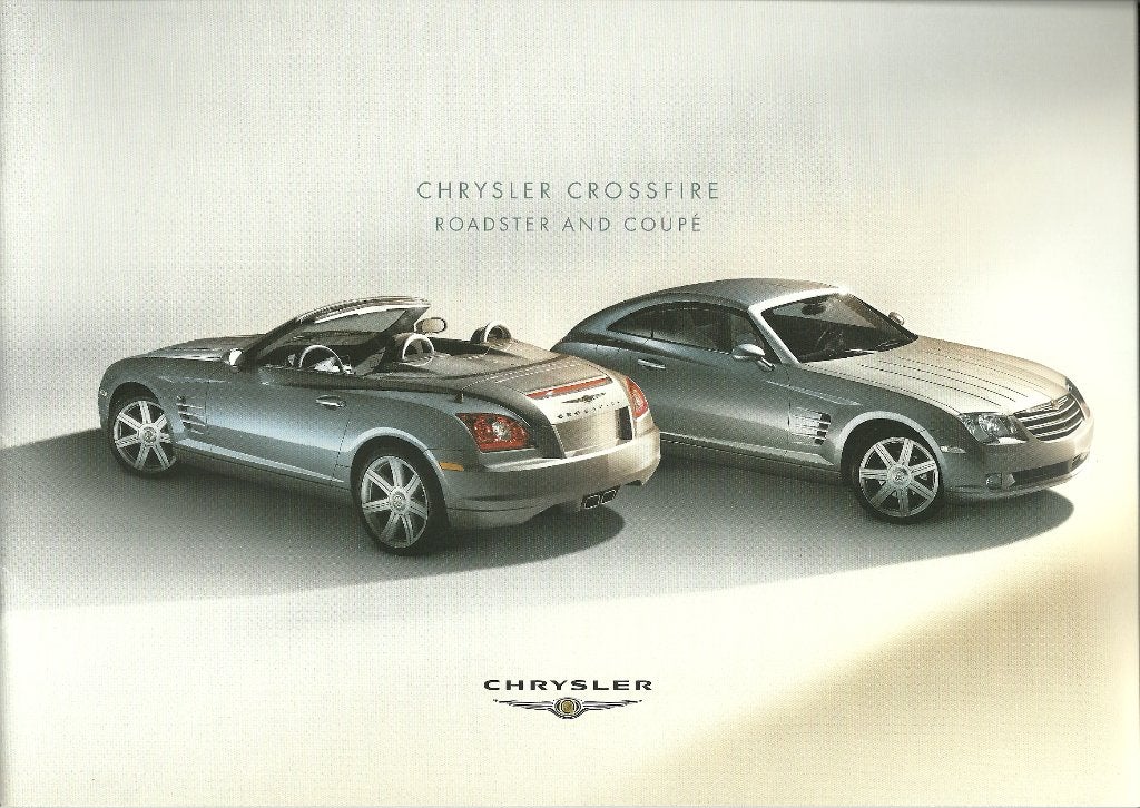 Chrysler Crossfire roadster en coupe folder, Boeken, Auto's | Folders en Tijdschriften, Zo goed als nieuw, Overige merken, Ophalen of Verzenden