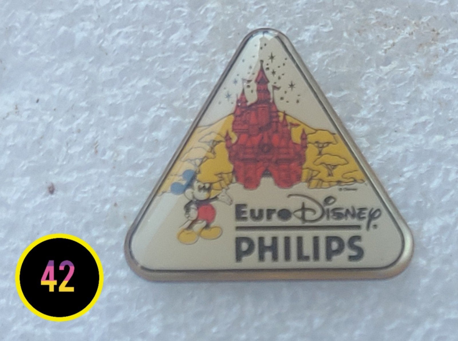 Vintage Euro Disney Philips Pin Mickey Mouse Kasteel, Verzenden
