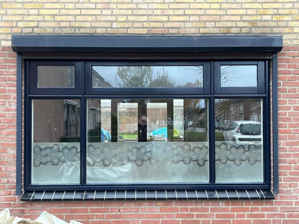 Hardhouten kozijn 150 cm x 270 cm met dubbel glas NU, Doe-het-zelf en Verbouw, Kozijnen en Schuifpuien, Ophalen, Gebruikt, Inclusief glas