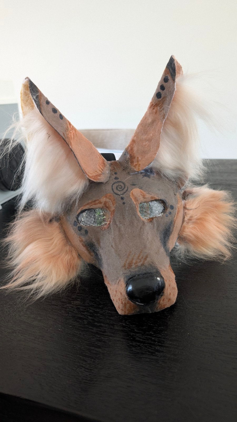 Handgemaakt Therian Masker - Uniek Dierenontwerp, Gebruikt, Handgemaakt, Ophalen of Verzenden, Knutselwerk