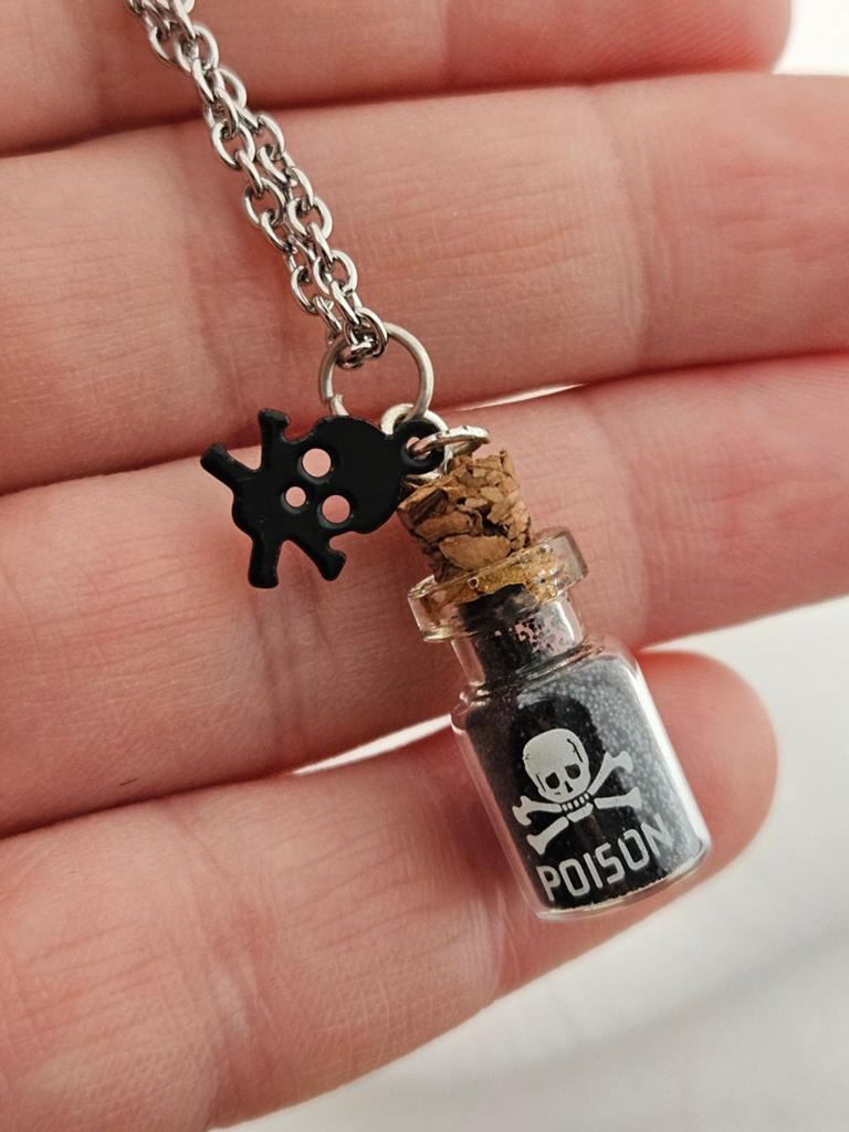 Gif flesje ketting, Sieraden, Tassen en Uiterlijk, Kettingen, Overige materialen, Verstelbaar, Nieuw, Ophalen of Verzenden