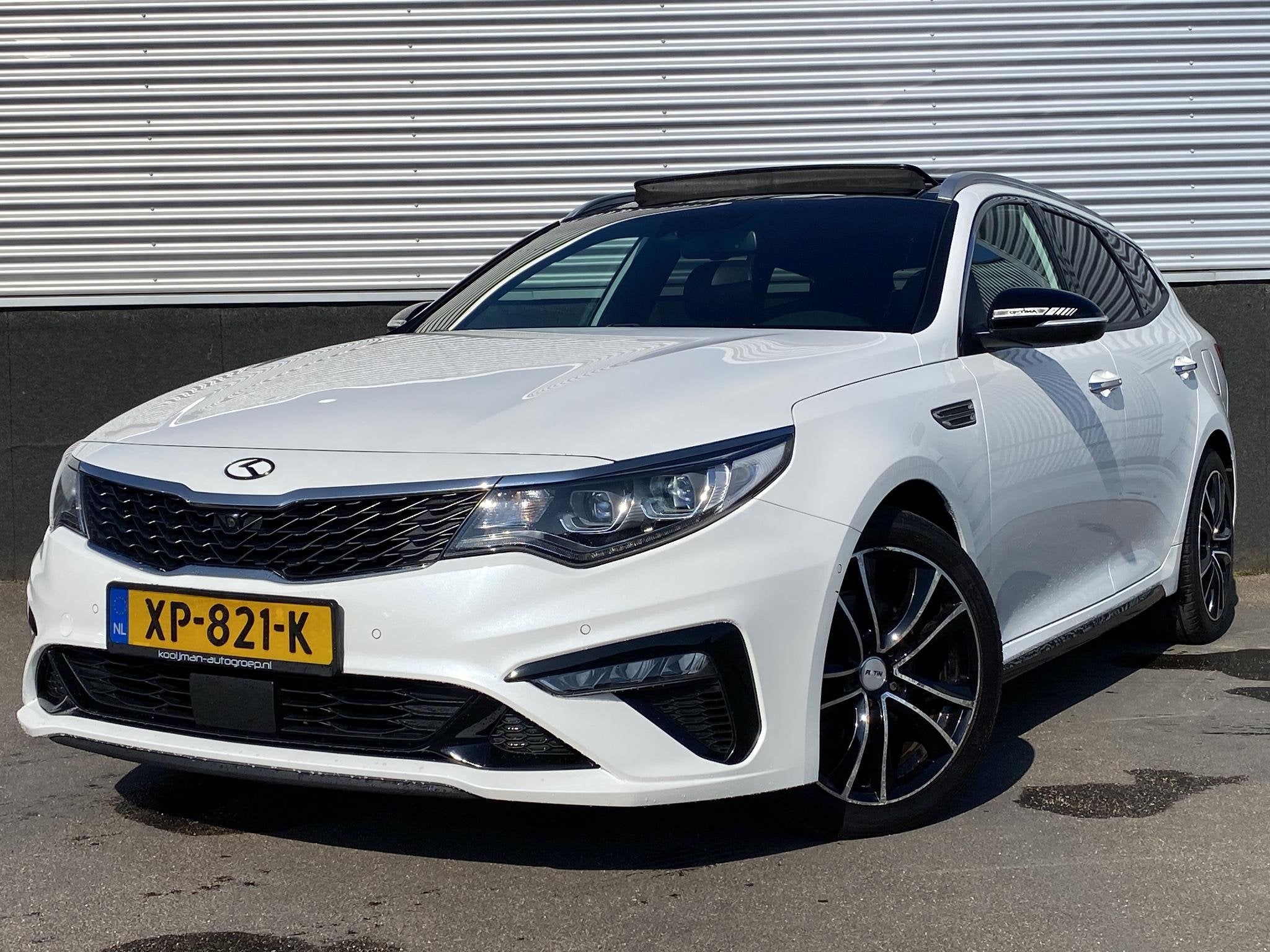 Kia Optima Sportswagon 1.6 T-GDI GT-Line Schuif/kanteldak, N, Auto's, Kia, 15 km/l, 4 cilinders, 700 kg, Wit