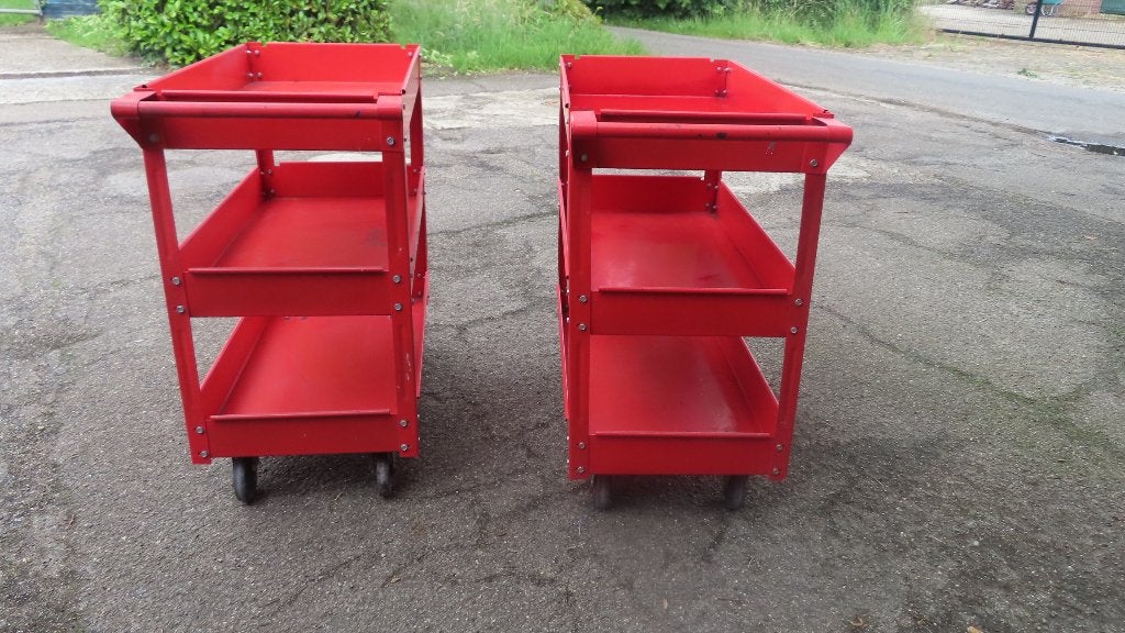 2 x werkplaatswagen /gereedschapskar, Doe-het-zelf en Verbouw, Ophalen, Gebruikt