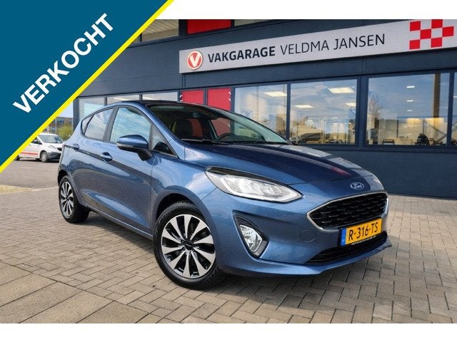 Ford Fiesta VERKOCHT! 1.0 ECOBOOST HYBRID TITANIUM X, Stof, Euro 6, Blauw, 49 €/maand
