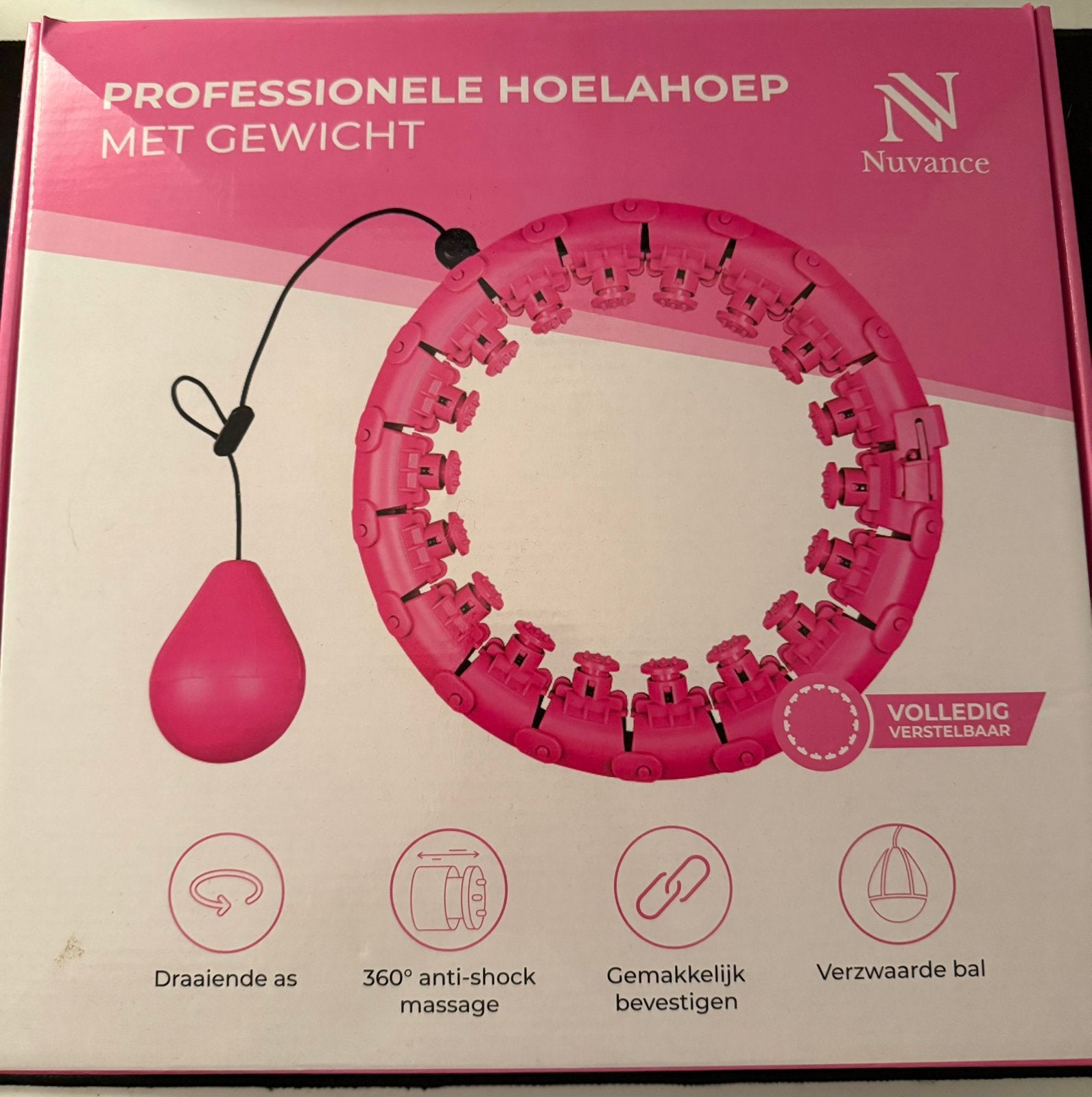 Nuvance hoelahoep met gewicht., Ophalen, Met gewicht, Gebruikt, Fitness hoelahoep