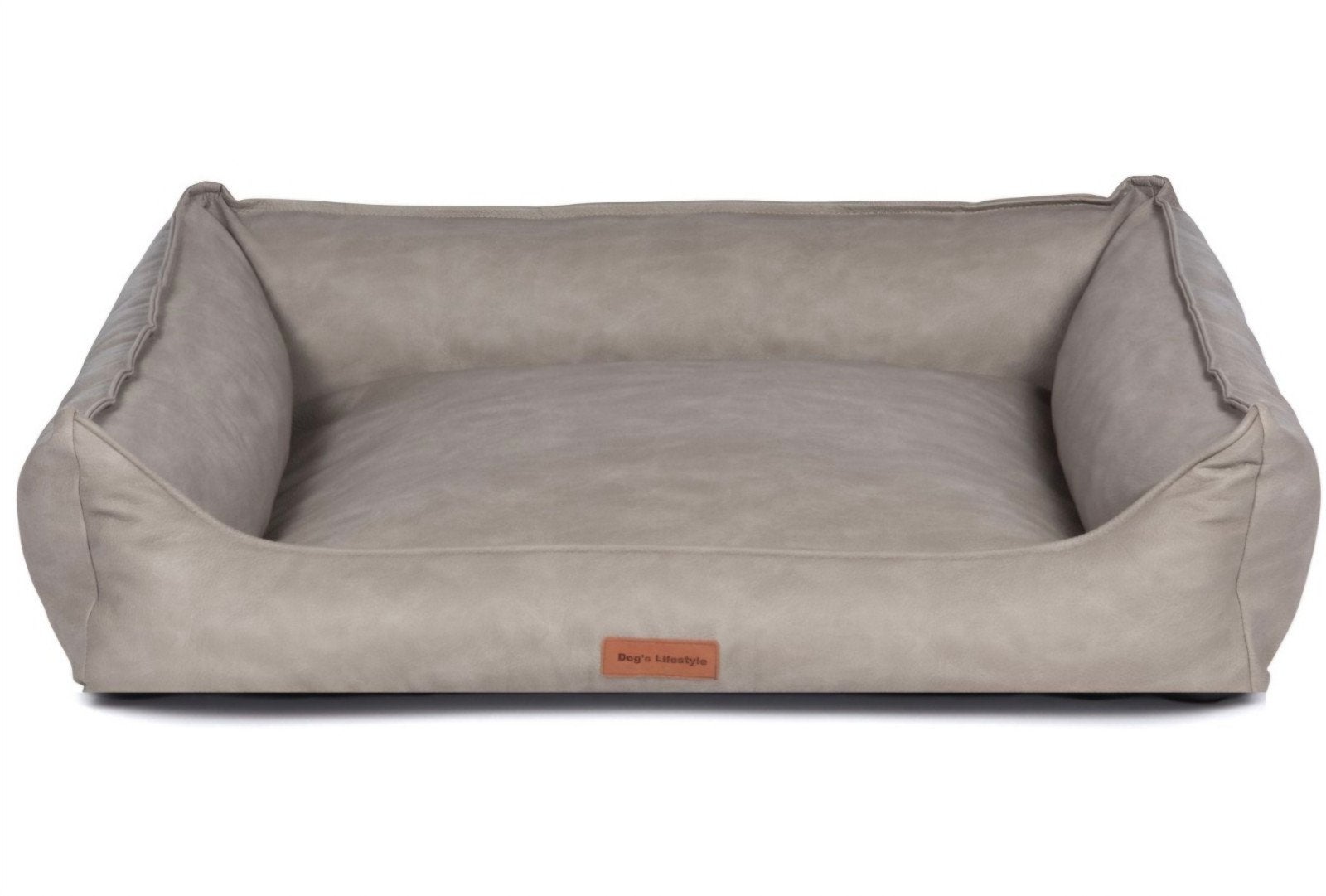 Hondenmand eco leder, 130x105cm, zandgrijs incl extra hoes, Ophalen, Zo goed als nieuw, Leer