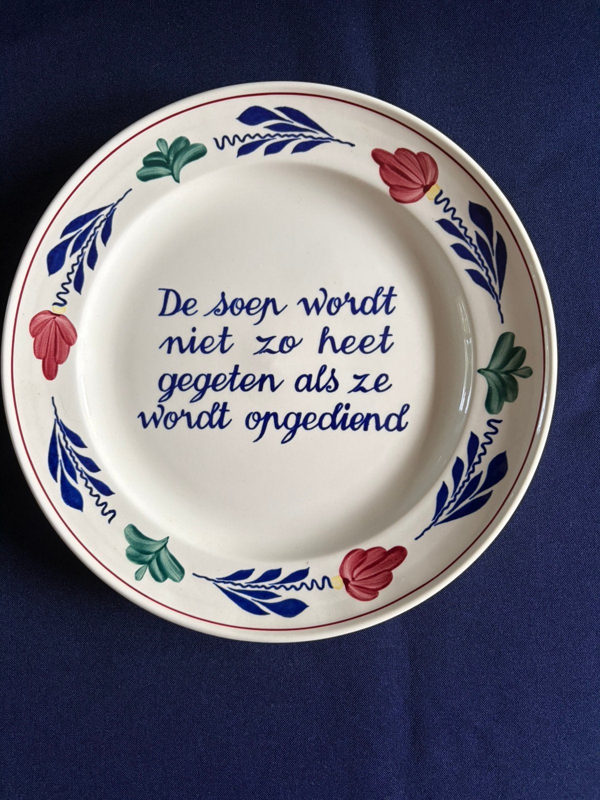 Boerenbont spreukenbord, Ophalen of Verzenden, Zo goed als nieuw, Aardewerk, Overige typen