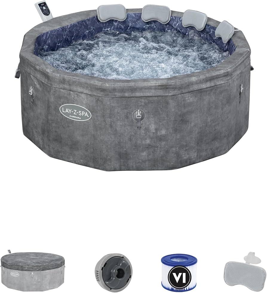 Lay-Z-Spa Carrara WiFi Opbouw Jacuzzi(dus geen opblaasbare), Tuin en Terras, Bubbelbaden en Hottubs, Ophalen, Zo goed als nieuw