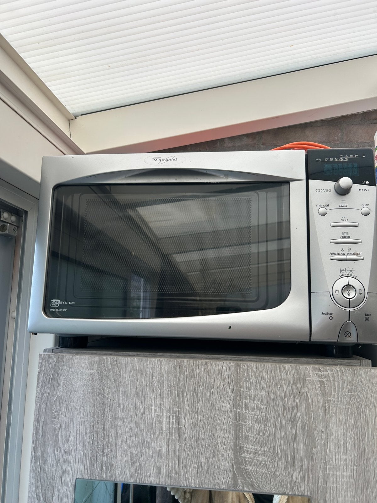 Whirlpool MT 275 Combimagnetron - Zilver, Witgoed en Apparatuur, Ophalen, Combimagnetron, Gebruikt, Grill