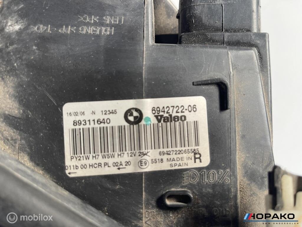 Koplamp rechts BMW 3 serie E90 E91 hallogeen 694272206, Auto-onderdelen, Gebruikt, Einsteinlaan 5 rijswijk, Bmw, Ophalen of Verzenden