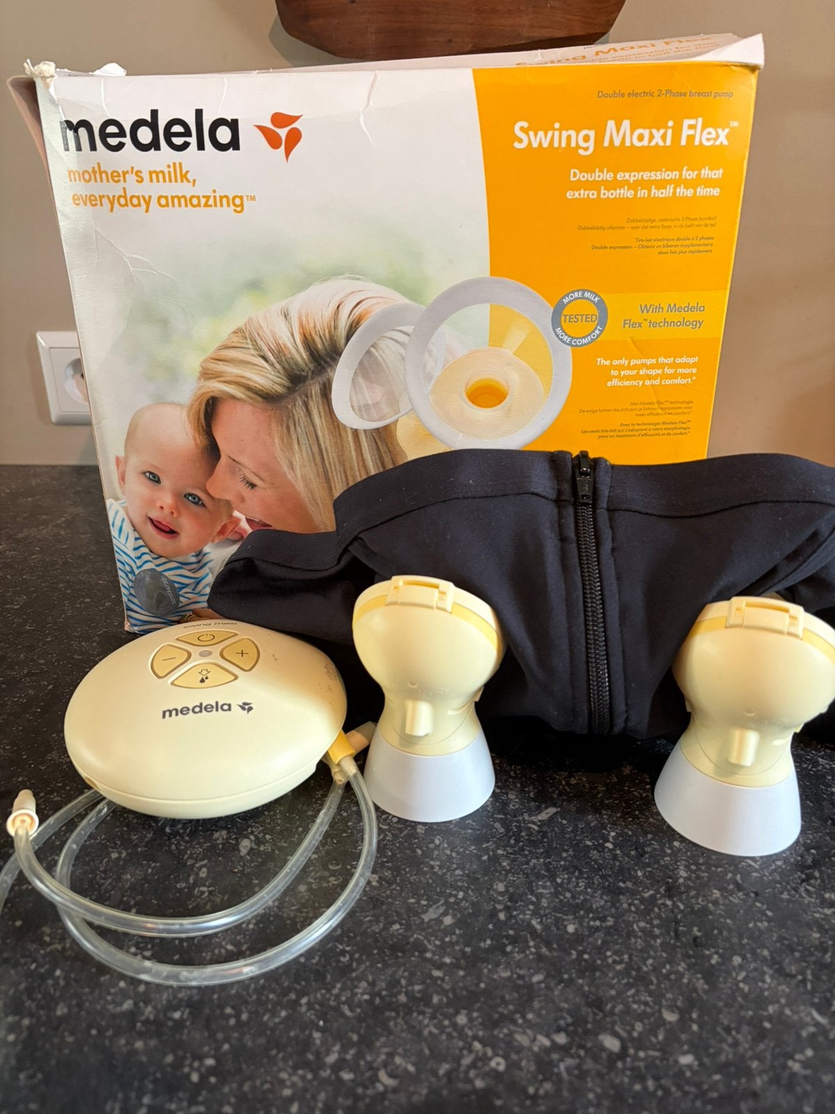 Medela swing maxi flex, Ophalen of Verzenden, Zo goed als nieuw, Borstkolf