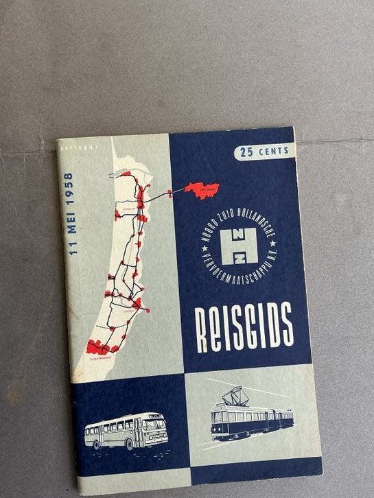 NZH Reisgids 11 Mei 1958 - Noord-Holland, Verzenden, Gebruikt, Kaart of Prent