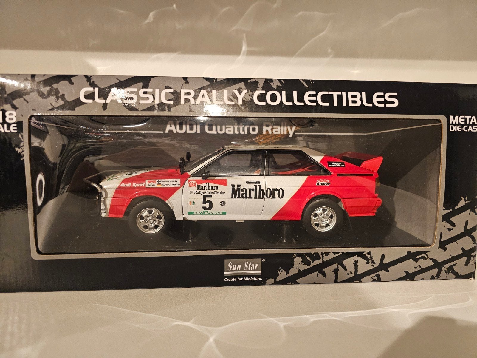Sun Star Audi Quattro Rally 1:18 - Limited Edition, Ophalen of Verzenden, Zo goed als nieuw, Auto, Sun Star