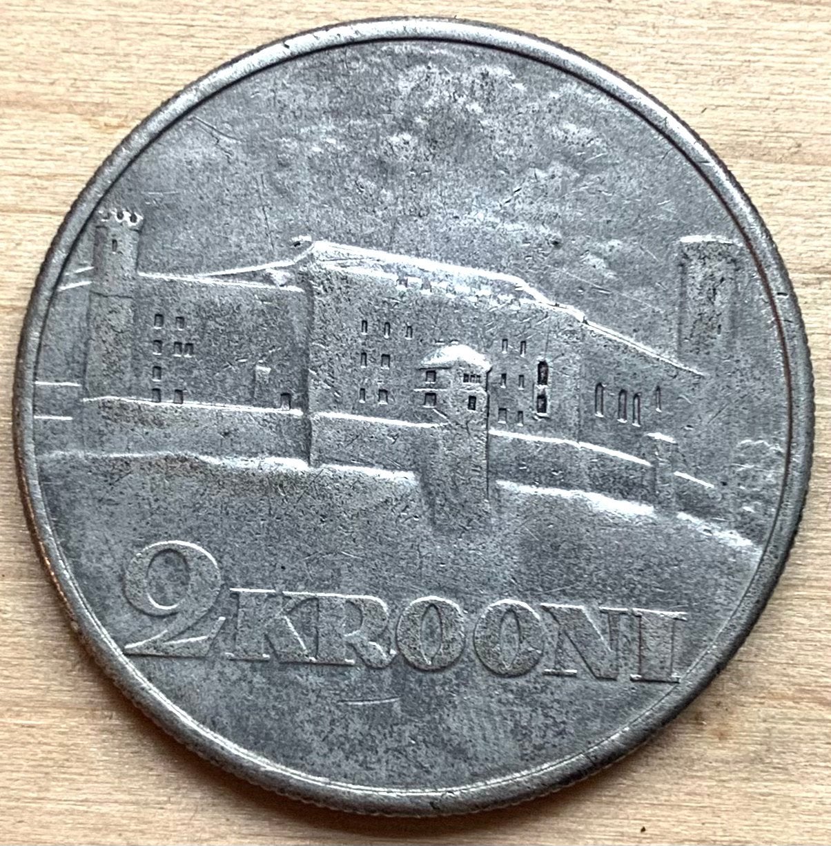 Letland 2 Krooni 1930 zilver Fort Talinn, Ophalen of Verzenden, Overige landen, Zilver