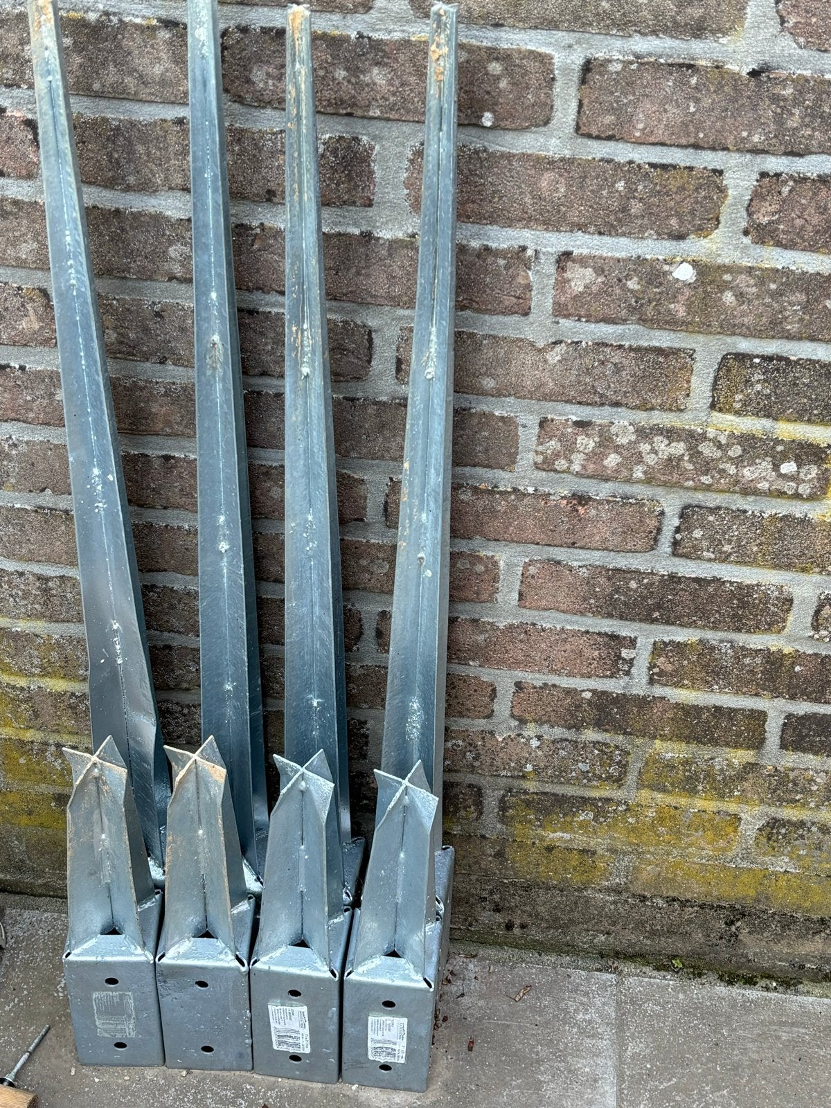 Nieuwe Kaiserthal paalpunten 71x71 mm, Ophalen, Nieuw, Minder dan 180 cm, Palen