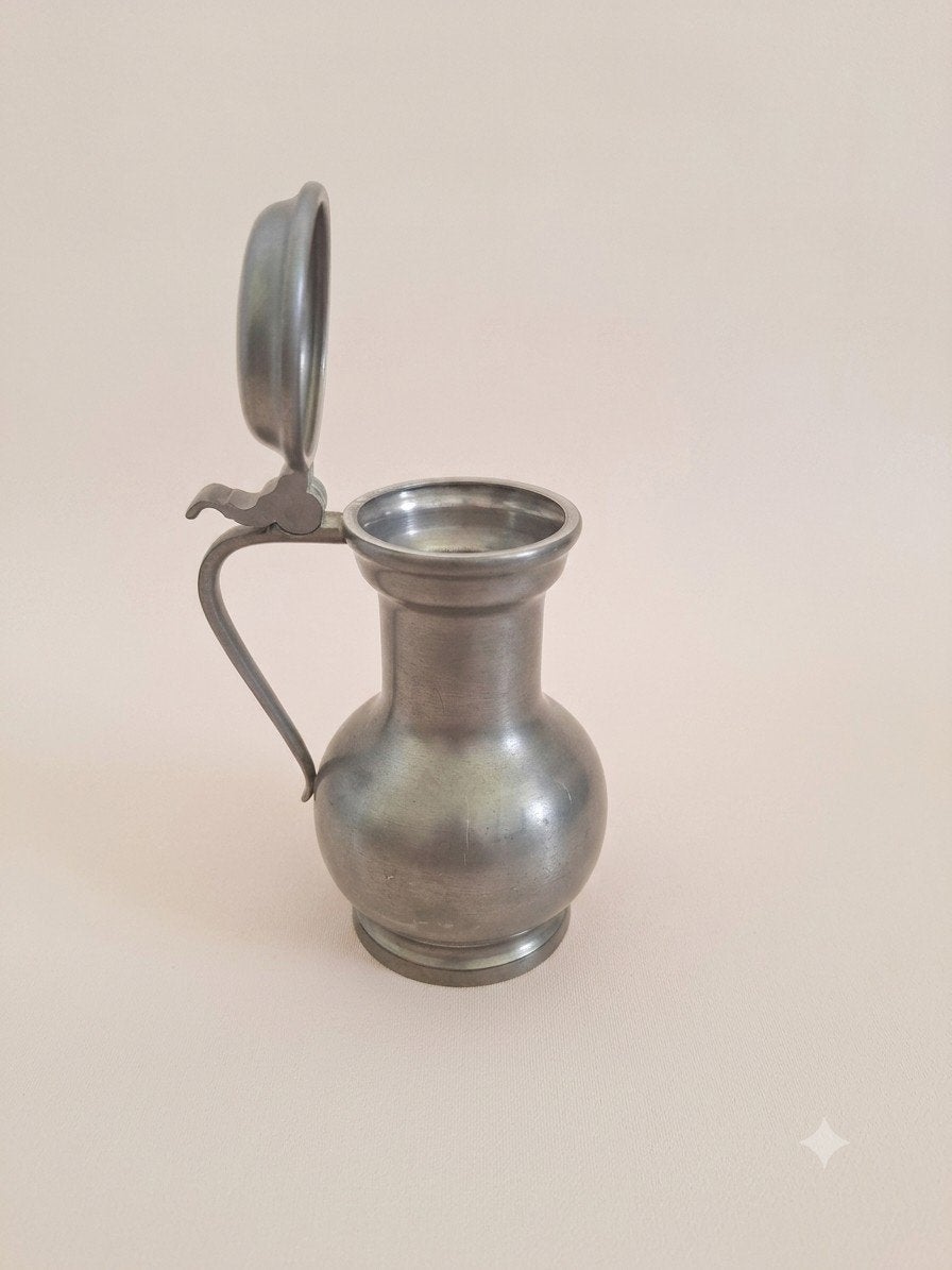 Vintage Tinnen Klepkan Kurz Tiel Edeltin Real Pewter 21 cm, Ophalen of Verzenden