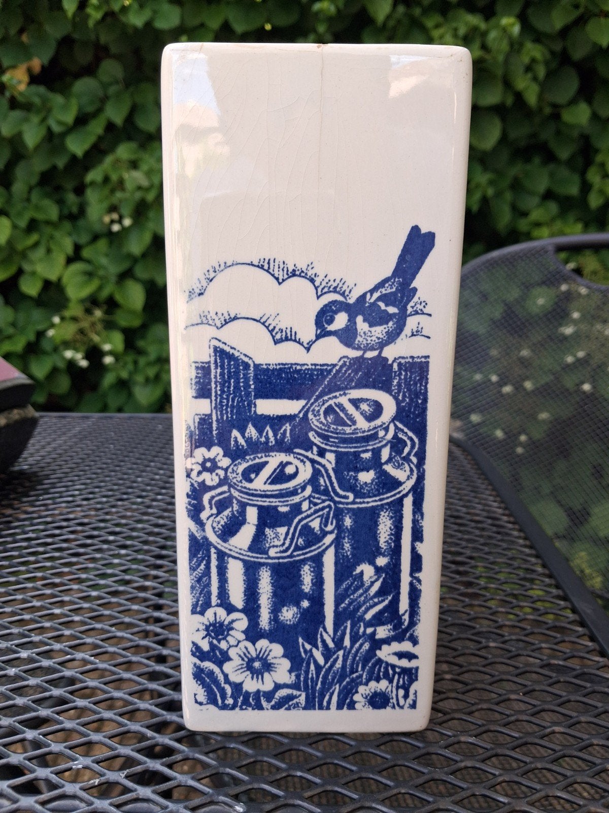 Vintage Delfts Blauwe melkpakhouder, Ophalen of Verzenden
