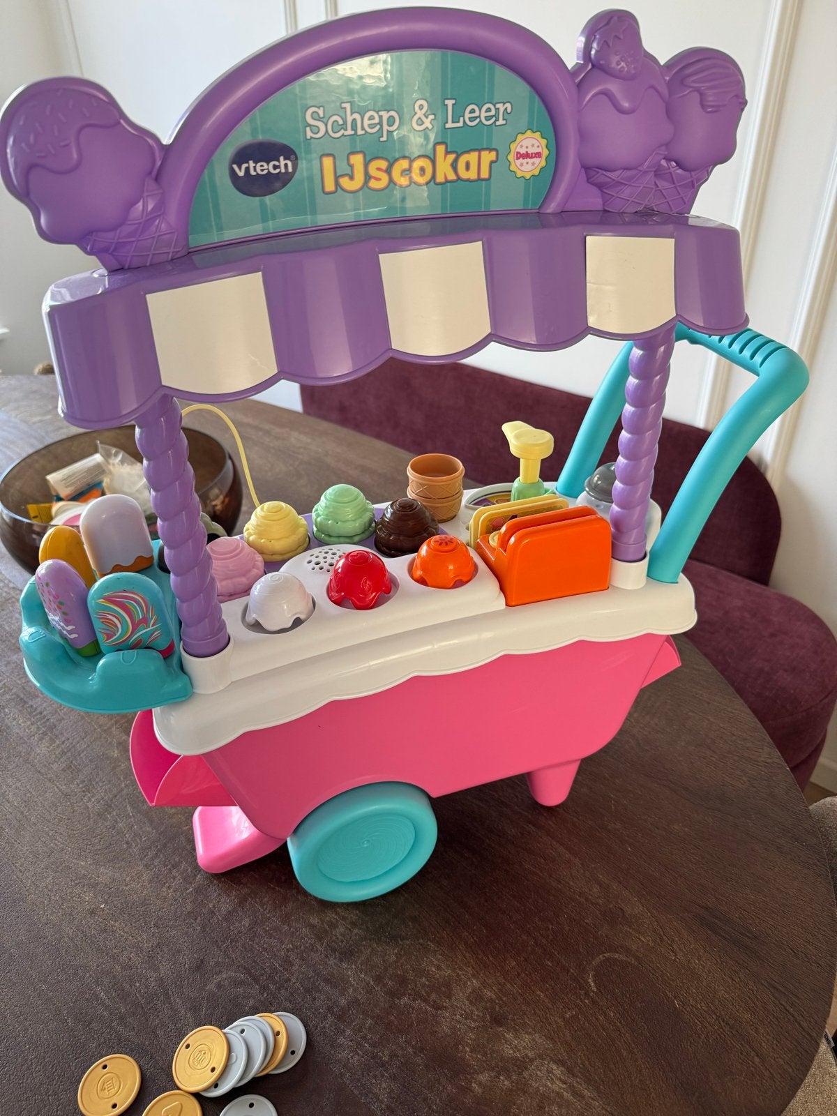 VTech Schep & Leer IJscokar - Interactief Speelgoed, Ophalen, Zo goed als nieuw, Ontdekken, Met geluid