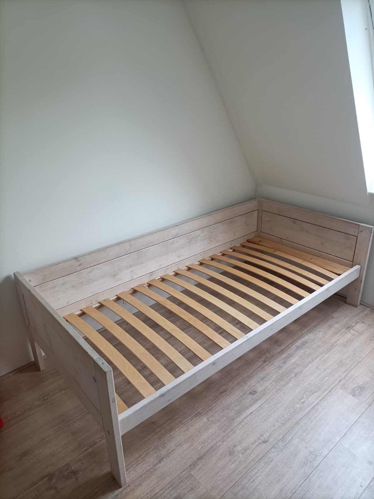Lifetime bed whitewash, Ophalen, Gebruikt, 90 cm, Eenpersoons
