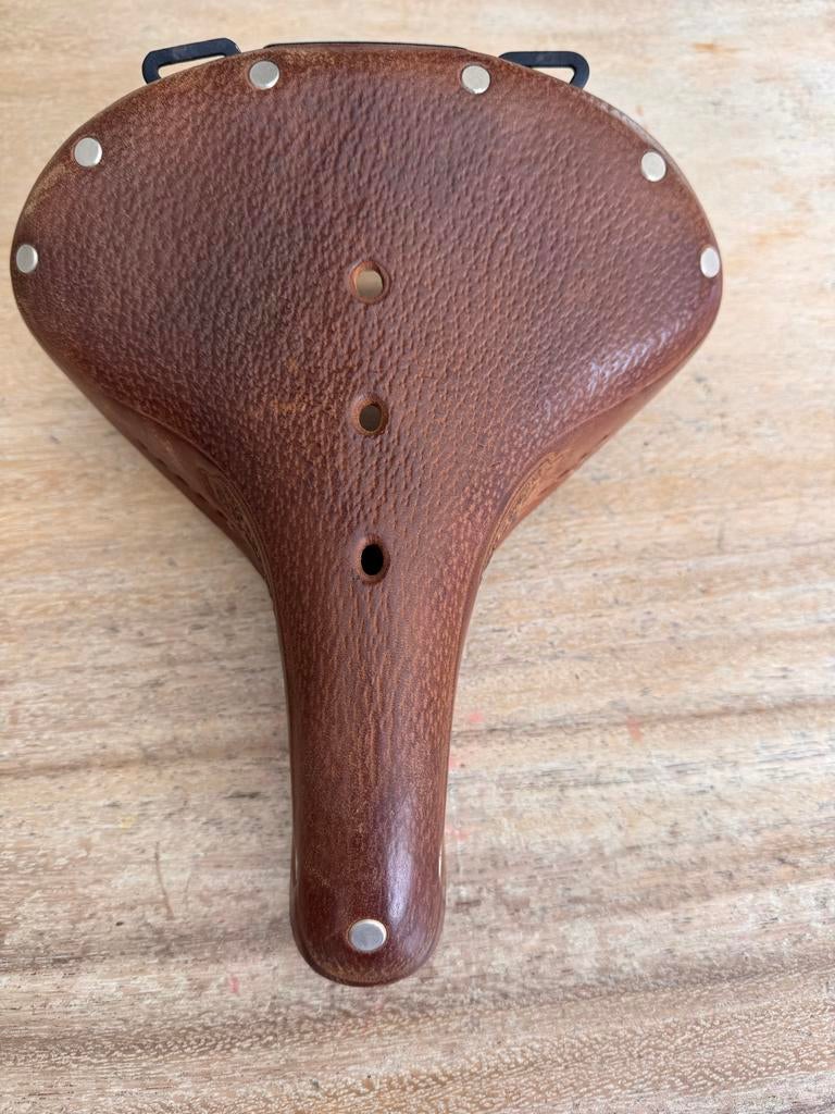 Brooks B67S Zadel - Bruin Leer met Veren, Gebruikt, Leer, Ophalen of Verzenden, Zadel