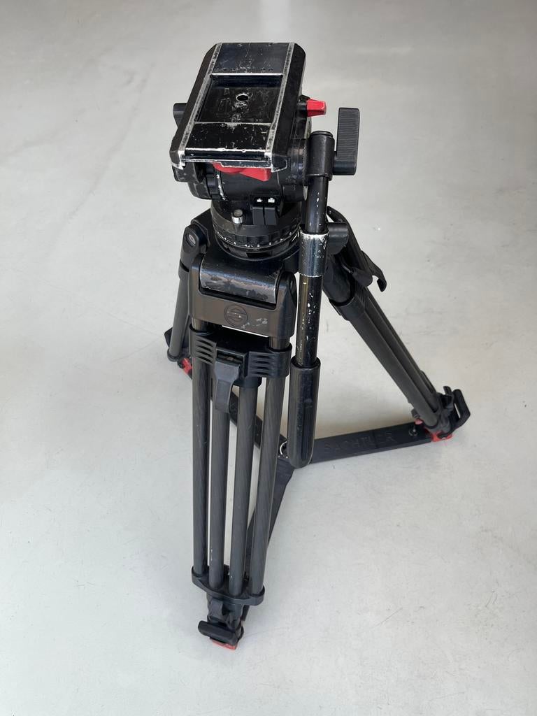 Sachtler Video 18 film/video statief, Audio, Tv en Foto, Fotografie | Statieven en Balhoofden, Ophalen, Gebruikt, Driepoot, 175 cm of meer