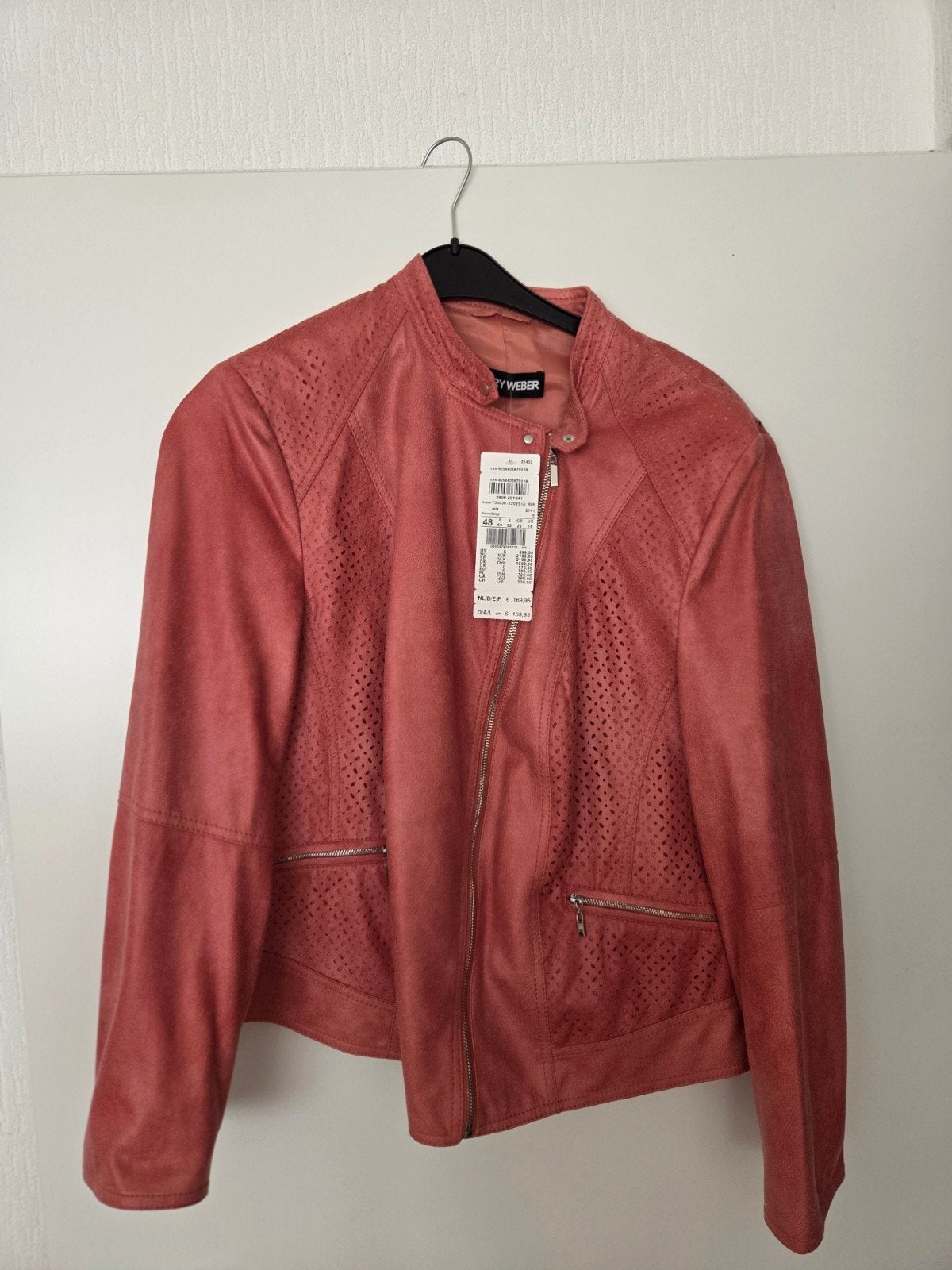 Oudroze Suede-Look Jasje van Gerry Weber maat 48 (nieuw), Maat 46/48 (XL) of groter, Nieuw, Ophalen of Verzenden, Jasje