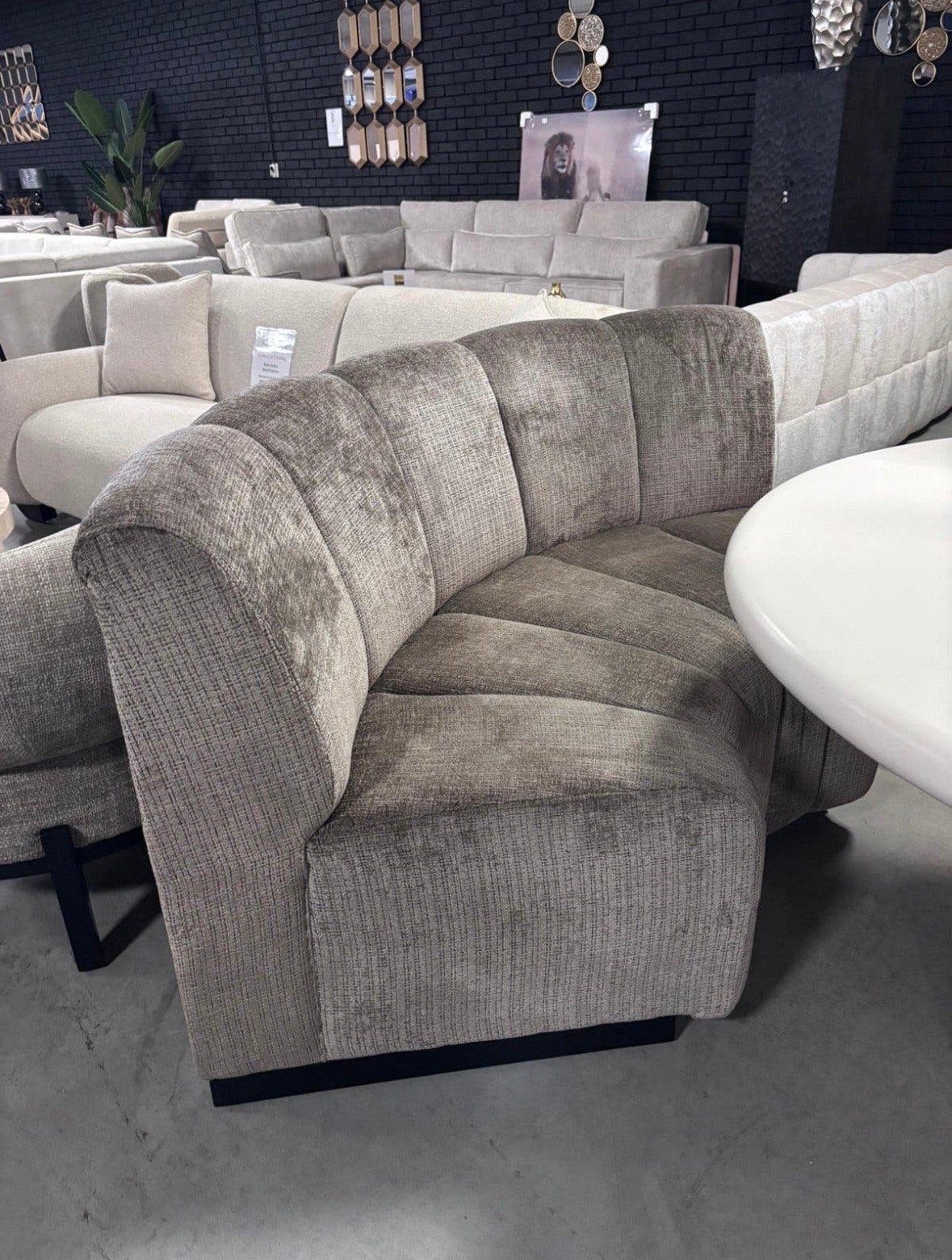 Richmond Interiors Eetbank Hillpark (olijfgroen)Showroom, Ophalen of Verzenden, Zo goed als nieuw, Stof