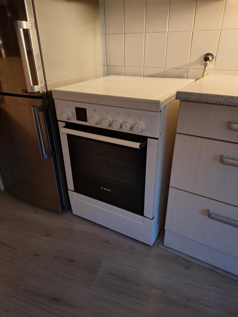 Bosch Gasfornuis met elektrische oven - 4 pits, Witgoed en Apparatuur, Fornuizen, Ophalen, Gebruikt, Hete lucht, 4 kookzones