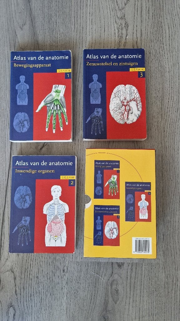 Sesam Anatomische atlas van de anatomie 3 delen, Ophalen, Beta, Gelezen, WO