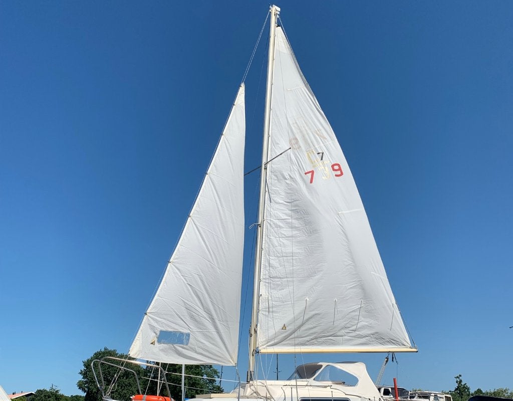 Complete mast, stagen en tuigage Compromis 720, Ophalen, 6 meter of meer, Gebruikt, Overige typen