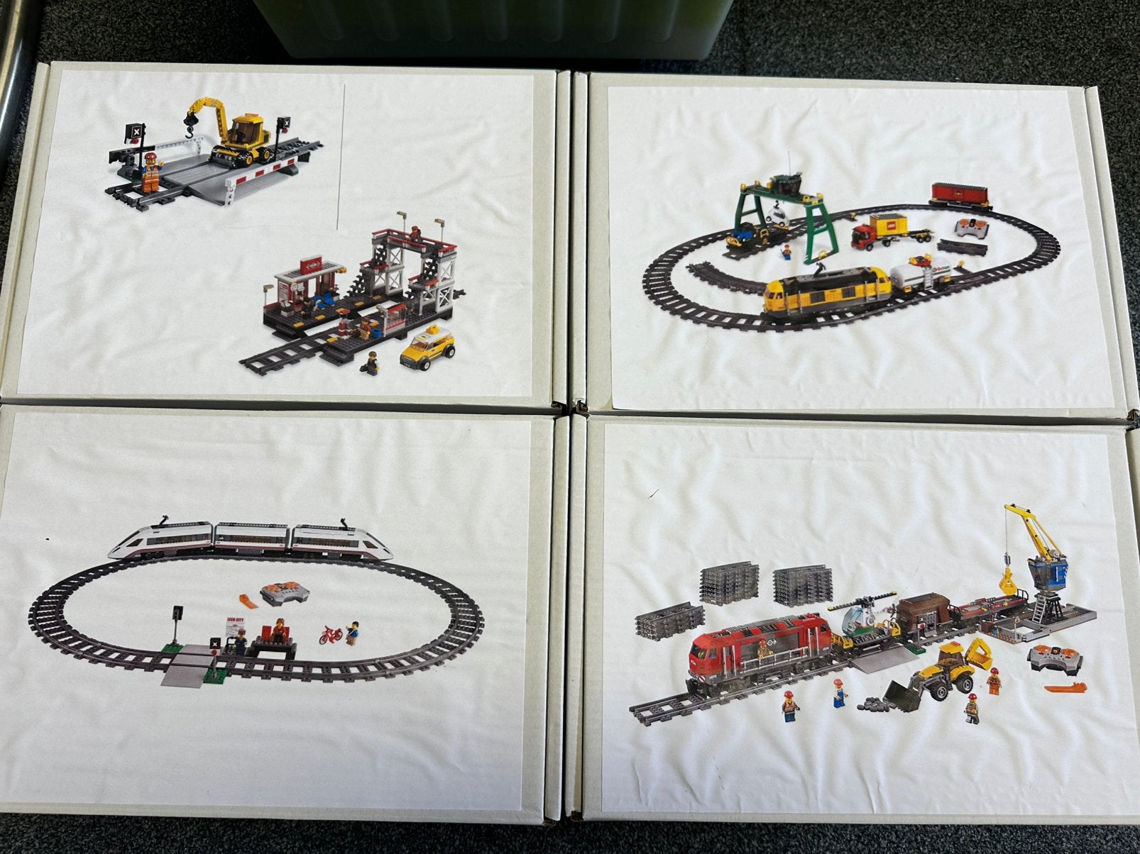 Mega treinen set60098, 60051, 7939, 7936, 7937 ++++ rails, Ophalen, Zo goed als nieuw